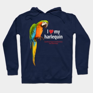 love harlequin macaw Hoodie